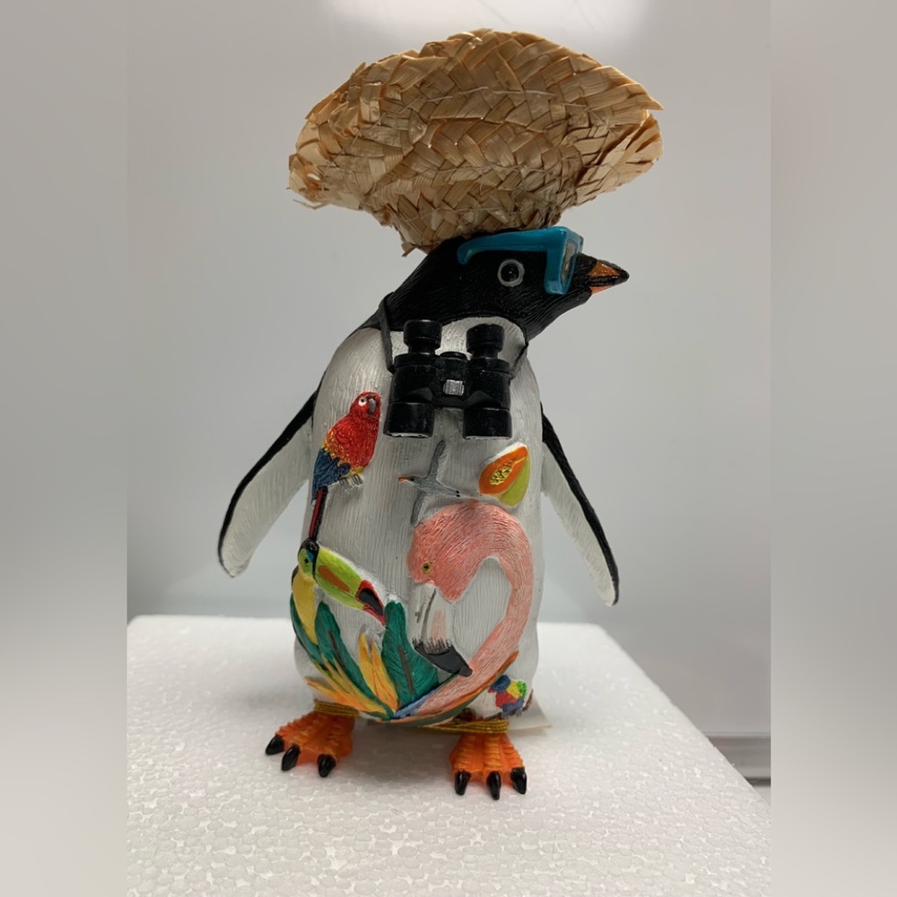 NIB penguin flamingo parrot toucan figurine